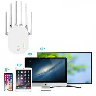 Підсилювач WI-FI сигналу, 300мбіт, від мережі, 6 антен 234576466 фото