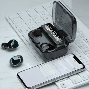 Бездротові Bluetooth навушники з дисплеєм та мікрофоном TWS M10 234569839 фото