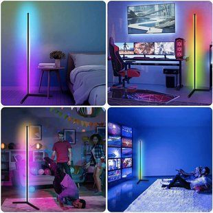 Підлогова RGB лампа з пультом, 141,5 см 234572978 фото