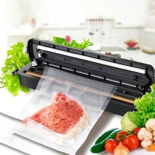 Домашній Вакууматор для харчових продуктів, Vacuum Sealer, Чорний 234562465 фото