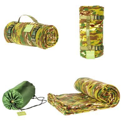 Флісова ковдра Nester Multicam Case 150*200 - плед для військових з чохлом 19087002 фото