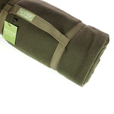 Флісова ковдра Nester Olive Case 150*200 плед олива + чохол, плед для військових 19087004 фото