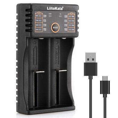 Зарядний пристрій на 2 акумулятори, LiitoKala Lii-202, з USB 234567564 фото