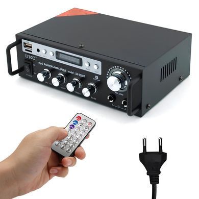 Підсилювач звуку з пультом (FM, MP3, USB, Bluetooth) AMP SN5556BT 234571766 фото