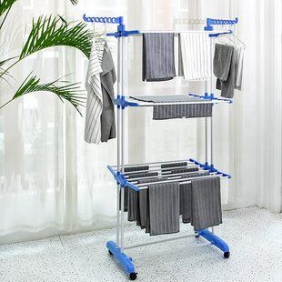 Багатоярусна сушарка для білизни до 40 кг (172х73х64) Garment Rack With Wheels 123459786 фото