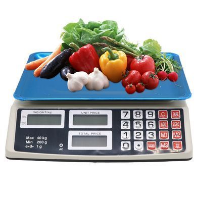Торговые весы до 40кг, от сети и аккумулятора, AT-702 234572693 фото