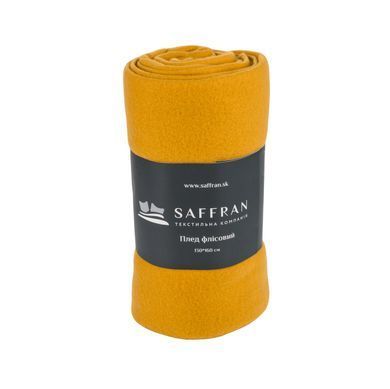 Плед флісовий Saffran 130х160 колір гірчичний- яскравий та стильний плед із флісу КП03789 фото