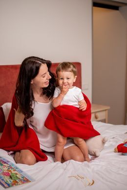 Плед флісовий Saffran 130х160 червоний- теплий та ніжний плед із флісу КП00001 фото