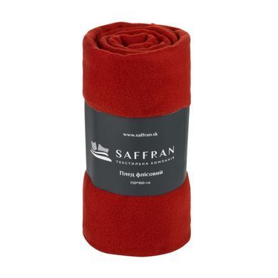 Плед флісовий Saffran 130х160 червоний- теплий та ніжний плед із флісу КП00001 фото
