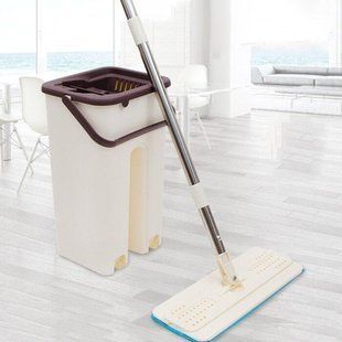 Набір для прибирання швабра з відром 3,5л, Scratch Cleaning Mop, Бежева 234561294 фото
