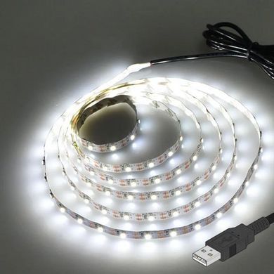 Светодиодная LED лента 5м, с USB, Холодный Белый 234568986 фото