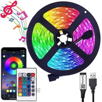 Світлодіодна стрічка 5 м, від USB + пульт, Led mood lights 234571409 фото