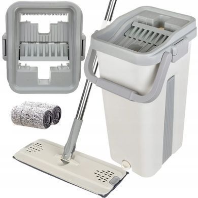 Набір швабра та відро 11л з автоматичним віджимом Cleaning Mop, Сіра 234566719 фото