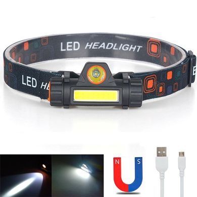 Налобний LED ліхтар акумуляторний BL-8101 XPE+COB 234562554 фото