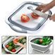 Складна дошка для обробки, з мискою 3 в 1 Chopping Board, Біло-сіра 123459994 фото 1