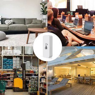 Датчик температури та вологості на батарейках з WiFi, Tuya TH01 234575847 фото
