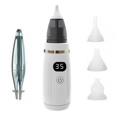 Дитячий аспіратор для носа 2в1, USB-C, LED-дисплей, BABY NOSE 234564467 фото