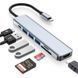 USB хаб 7в1, Type-C to HDMI+SD+TF+3хUSB +PD 234565827 фото 2