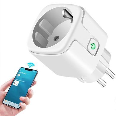 Розумна WiFi розетка 20А з лічильником електроенергії, Tuya Smart 4400Вт, Біла 234567416 фото